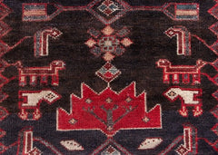 Vintage Zanjan Hand-Knotted Persian Wool Runner Rug