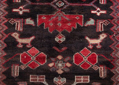 Vintage Zanjan Hand-Knotted Persian Wool Runner Rug