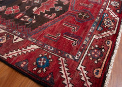Vintage Zanjan Hand-Knotted Persian Wool Runner Rug