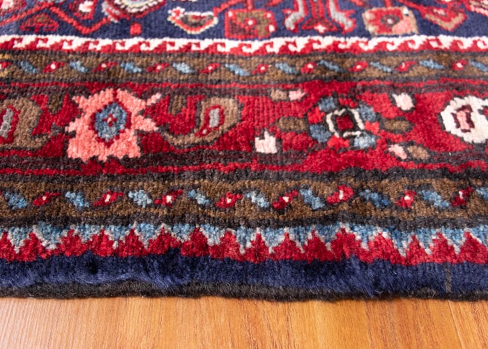 Vintage Hamadan Hand-Knotted Persian Wool Runner Rug
