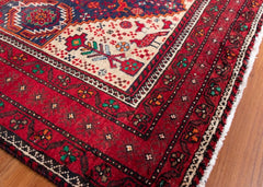 Vintage Baluch Hand-Knotted Wool Persian Rug