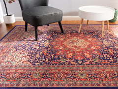 Traditional Multi-Colour Vintage Style Area Rug