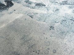 Blue And Grey Geometrical Style Area Rug