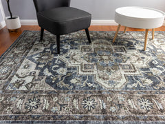 Blue And Brown Vintage Area Rug
