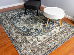 Blue And Brown Vintage Area Rug