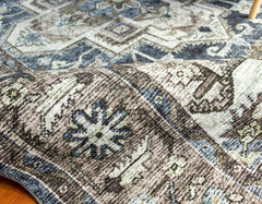 Blue And Brown Vintage Area Rug