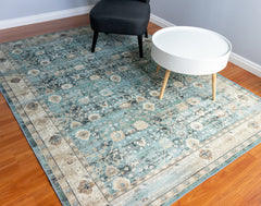 Green Vintage Area Rug