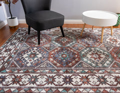 Multi-Colour Geometrical Area Rug