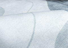 Abstract Style Grey Area Rug