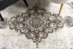 Grey And Brown Vintage Area Rug