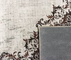 Grey And Brown Vintage Area Rug