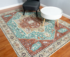 Multi-Colour Vintage Area Rug