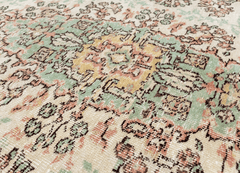 Vintage Hand-Knotted Distressed Turkish Rug