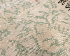 Vintage Hand-Knotted Distressed Turkish Rug