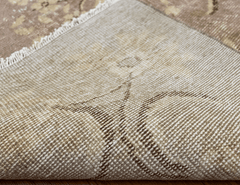 Vintage Hand-Knotted Distressed Turkish Rug