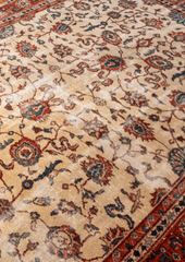 Vintage Hand-Knotted Distressed Turkish Rug