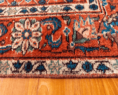 Vintage Hand-Knotted Distressed Turkish Rug