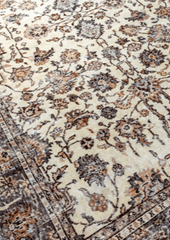 Vintage Hand-Knotted Distressed Turkish Rug