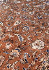 Vintage Hand-Knotted Distressed Turkish Rug