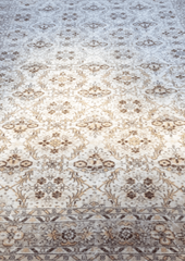 Vintage Hand-Knotted Distressed Turkish Rug