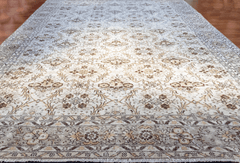 Vintage Hand-Knotted Distressed Turkish Rug