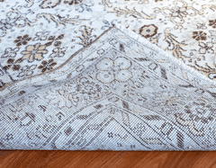 Vintage Hand-Knotted Distressed Turkish Rug