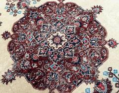 Vintage Hand-Knotted Distressed Turkish Rug