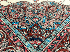 Vintage Hand-Knotted Distressed Turkish Rug