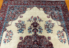 Vintage Hand-Knotted Distressed Turkish Rug