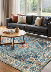 Blue Vintage Area Rug