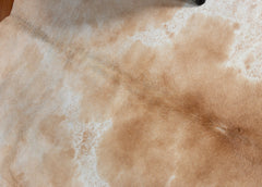 White And Beige Cowhide Rug