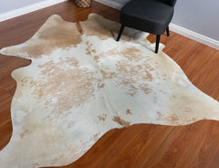 Salt Pepper Brown And White Cowhide Rug