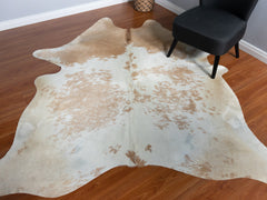 Salt Pepper Brown And White Cowhide Rug