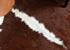 Hereford Brown And White Cowhide Rug