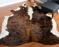 Exotic Dark Brindle Cowhide Rug