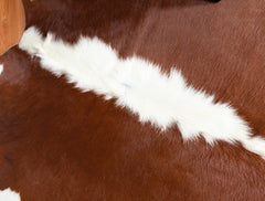 Hereford Brown And White Cowhide Rug