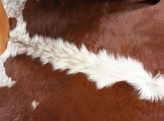 Hereford Brown And White Cowhide Rug