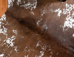 Salt Pepper Brown And White Cowhide Rug