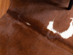 Brown And White Cowhide Rug