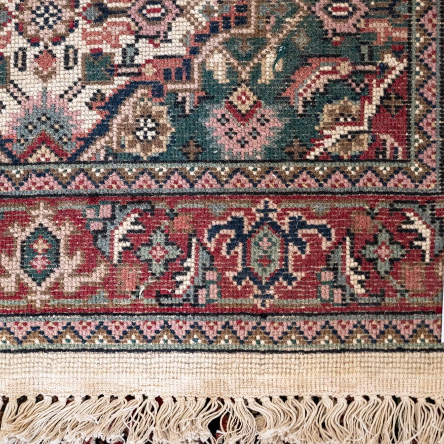 Oriental Agra Hand-Knotted Wool Hallway Runner Rug