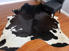 Black And White Cowhide Rug