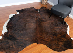 Exotic Dark Brindle Cowhide Rug