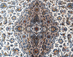 Vintage Isfahan Hand-Knotted Wool Persian Rug