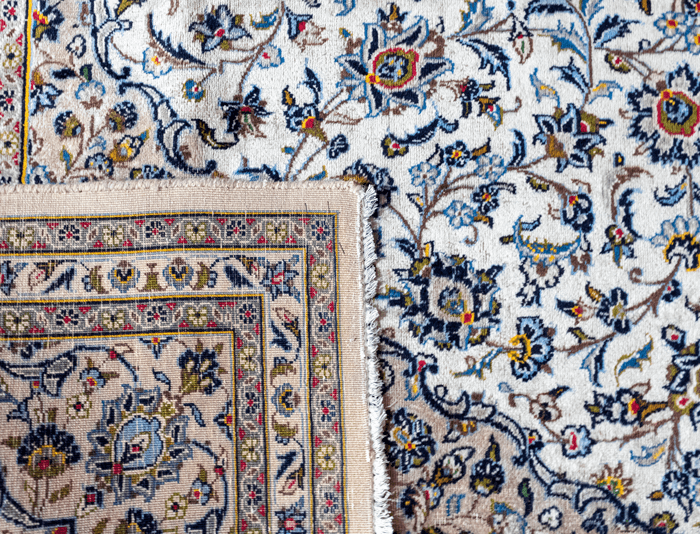 Vintage Isfahan Hand-Knotted Wool Persian Rug