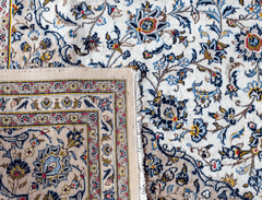 Vintage Isfahan Hand-Knotted Wool Persian Rug