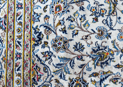 Vintage Isfahan Hand-Knotted Wool Persian Rug