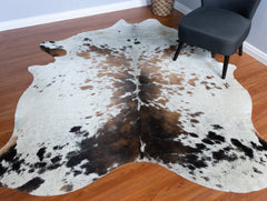 Salt Pepper Tr-Color Cowhide Rug