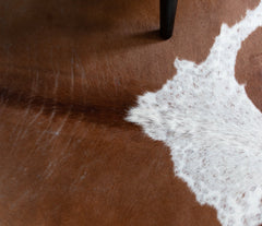 Brown And White Cowhide Rug