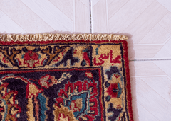 Signed Vintage Khorasan Hand-Knotted Wool Persian Rug
