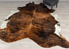 Dark Brindle Cowhide Rug (Size: 260 x 240 CM)